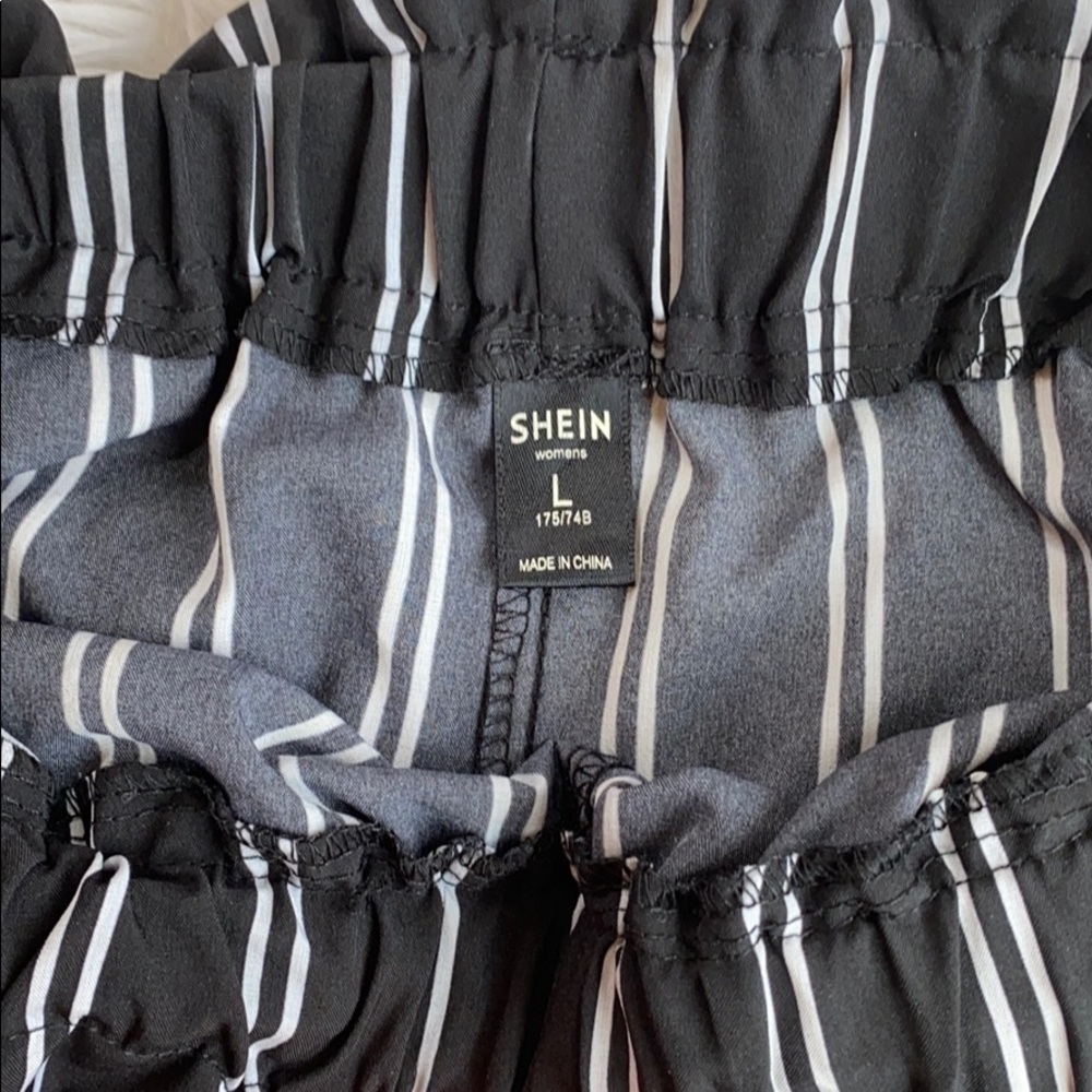 Shein black and white striped paperbag shorts - Picture 4 of 4